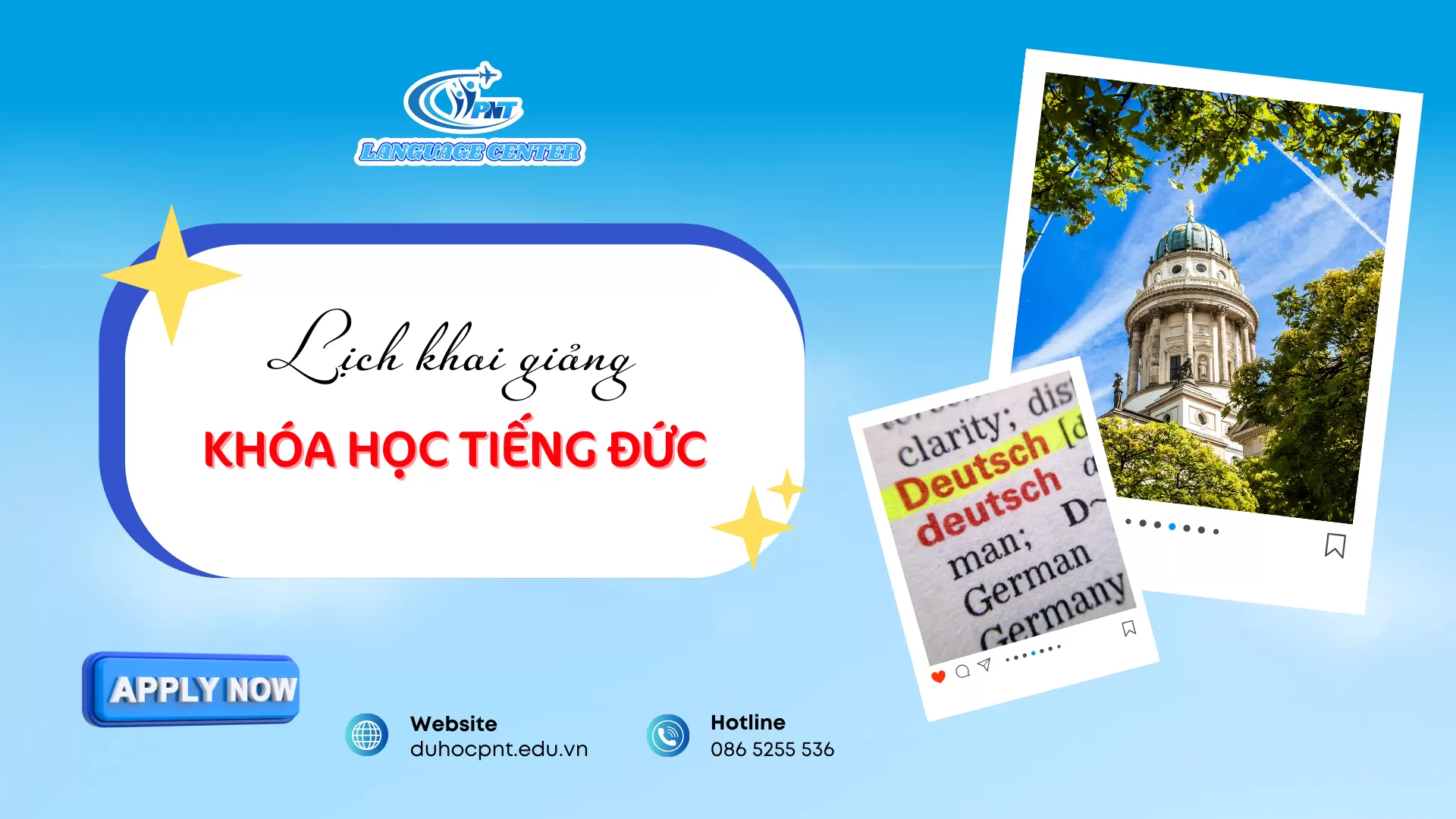Lịch khai giảng khóa học tiếng Đức